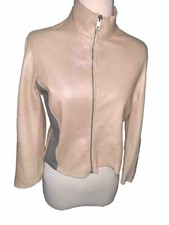 Collection Privee? soft & supple lambskin leather jacket 40 pink gray women’s