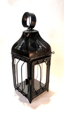 Antique Portable Sheet Metal Candle Lantern Farm Lighting Decor