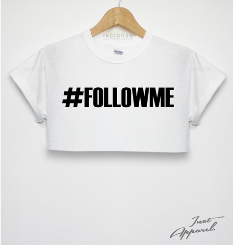 Followme crop top hashtag - crop,