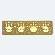 POCHOIR STENCIL METAL BOULES DE NOEL SPECIAL GAUFRAGE BRODERIE PERGAMANO