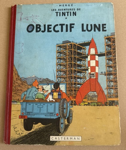 Tintin objectif lune - bd,