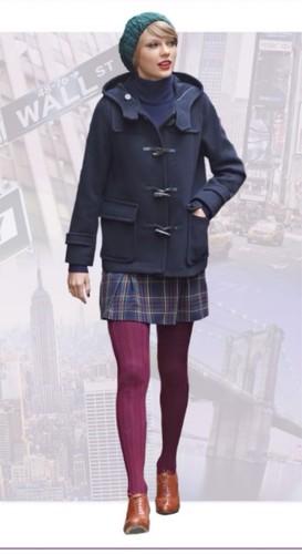 Women navy hooded duffle - women's,