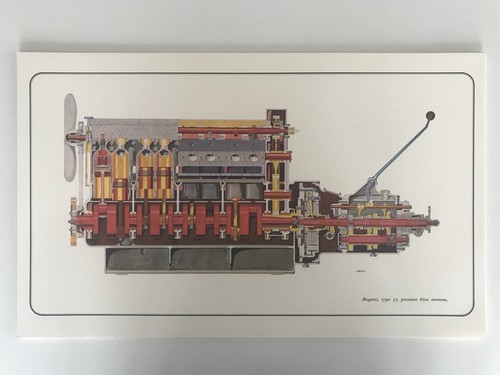 Lithographie bugatti type - lithographie,