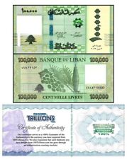 Lebanon 100,000 Livres Banknote, 2023, UNC USA SELLER  1 NOTE
