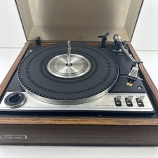 Vintage Garrard 990B Belt Drive Turntable Wood Plinth – For Parts/Repair