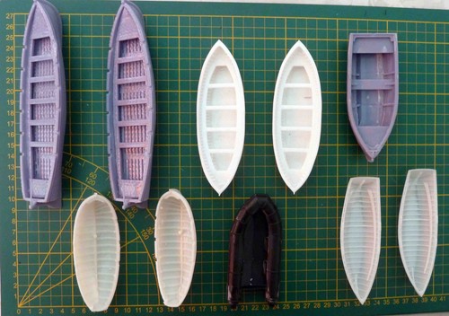 Lot canots pour - canots, maquette