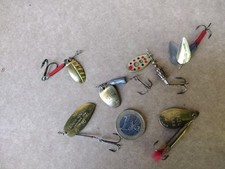 6 Anciennes Cuillères ...CHARFIL PRESKA O'BLEU LUXOR RUBLEX... Pêche Truite 