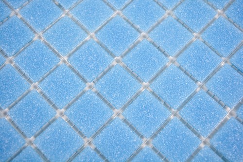 Mosaïque carreau verre - , bleu