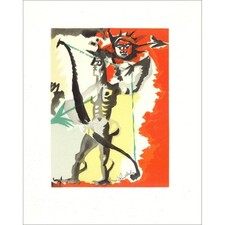 LURÇAT Jean - Lithographie "Composition" 30x23cm - 1965