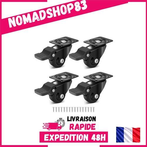 Roulettes meubles 25mm noir - meubles,