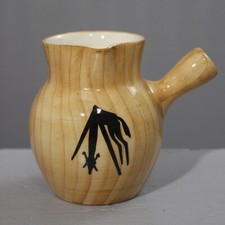 Grandjean Jourdan à Vallauris ceramic pourer faux wood giraffe decor 1950s