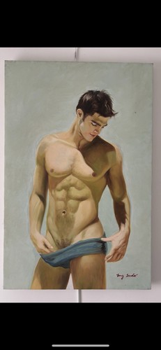 Tableau huile sur toile - , homme