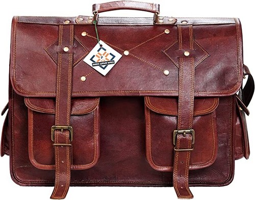 Sac besace cuir fait - besace, main