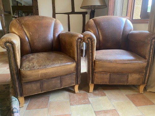 Paire fauteuils club - de,