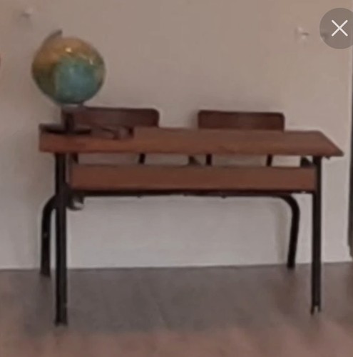 Bureau ancien bois double - en,