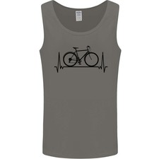 Cyclisme Coeur Battre Vélo Bicyclette Cycliste Ecg Hommes Débardeur