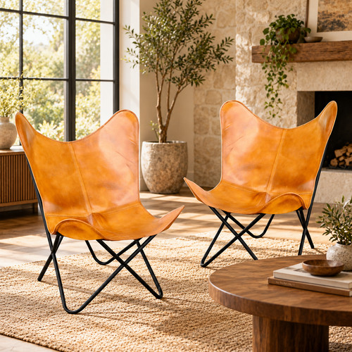 Lot fauteuils papillon en - 2,