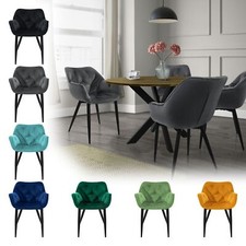 Set 2/4/6/8 chaises de salle à manger en velours ergonomique couleurs au choix