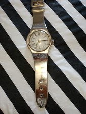 Kare Design Chrome Oversized Watch Wall Clock Vintage 1990s Big Ben Face Large 