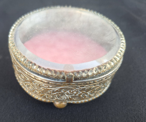 Ancienne boite bijoux verre - boite,