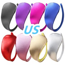 US Women's Sexy Shiny Metallic C-String Thong C-shape Invisible Brief Lingerie