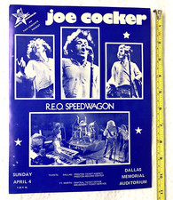 ORIGINAL JOE COCKER CONCERT POSTER,1970/1?REO SPEEDWAGON,DALLAS,TEXAS,GIFT,ROCK!