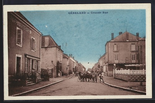 Cpa génelard grande rue - grande,