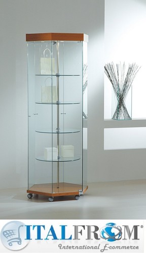 Vitrine hexagonale avec - hexagonale,