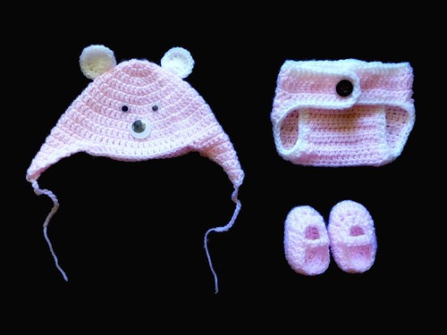 Months hand crochet - 0-3, knit