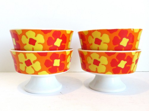 Set vintage mcm flower power - set, 4