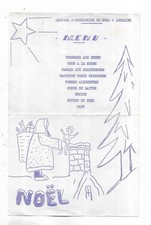 Original drawn menu. Northern and Lorraine Business Canteen