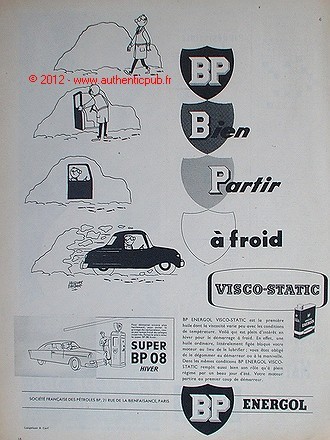 Publicite super petrole - bp,