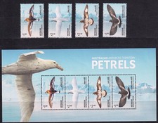 Australia Antarctica AAT 2024 Set & Block ** MNH Petrels Petrels Birds