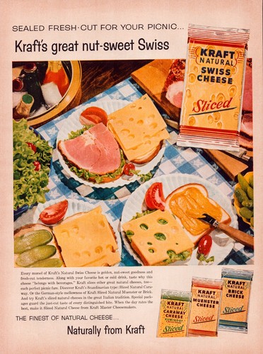 Print kraft swiss cheese - ad,