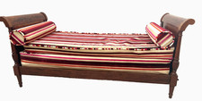 Banquette lit de repos de style Louis XVI en acajou XIX siècle