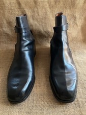 VTG J.M. WESTON Mens Black Leather Jodhpur Boots Size UK 10 D || US 11