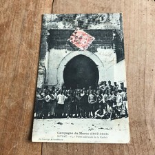 Old postcard military war N263 Moroccan campaign settat interior door of the casbah 