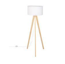 Lampadaire trépied H. 144 cm KIRSTEN 2 Naturel et blanc