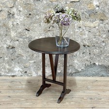 Ancien Petite Table Ronde de Vigneron Guéridon Table d'Appoint Pliante D. 43 cm