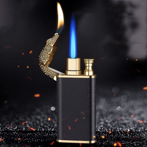 Briquet luxe crocodile doré - briquet,