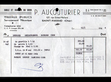 SAINT-AMAND-MONTROND (18) GRAVEL & SAND / EARTHWORKS "P. AUCOUTURIER" in 1964