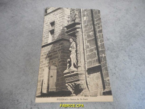 Cpa pezenas statue saint - cpa,