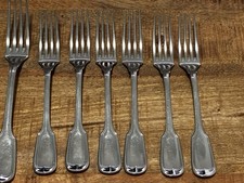 Jean Couzon BOURBON SALAD FORK OLD STAMPED Stainless Flatware France 7 1/2" NICE