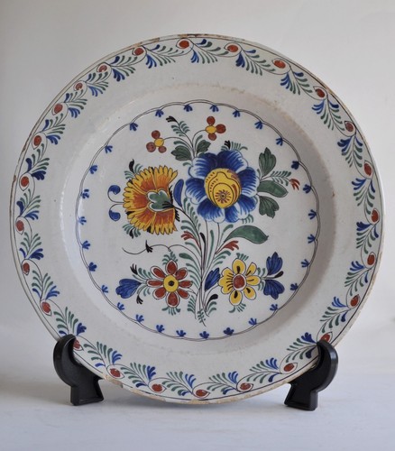 Delft plat en faïence - plat,