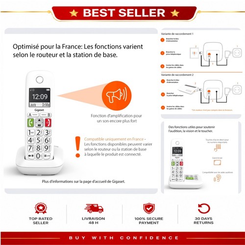 Gigaset e290a téléphone fixe - gigaset,