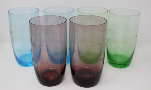 Verres cristal gravés - verres,