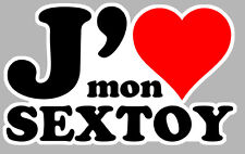 I LOVE MY SEXTOY HUMOR SEXY FUNNY FUN 12cm STICKER STICKER (JA042)