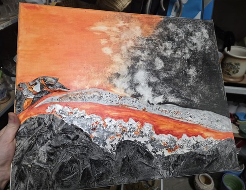 Tableau peinture abstrait - peinture, sur