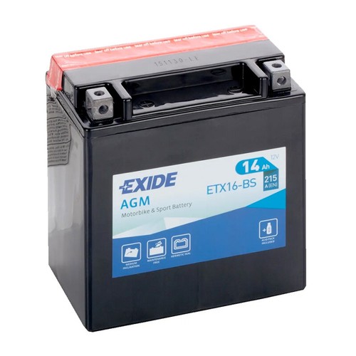 Batterie moto exide - exide, etx16-bs