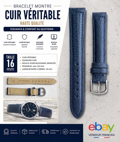 Bracelet montre cuir - montre, en